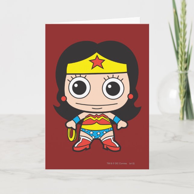 Mini Wonder Woman Karte (Vorderseite)