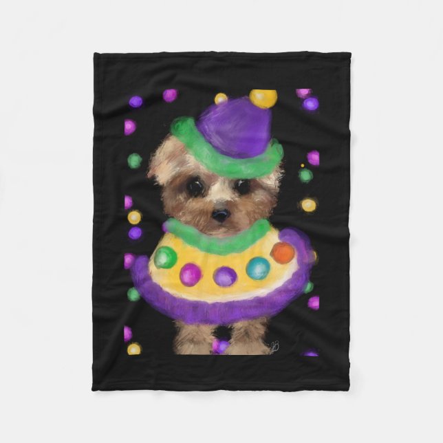 MINI YORKIE POO FLEECEDECKE (Vorderseite)