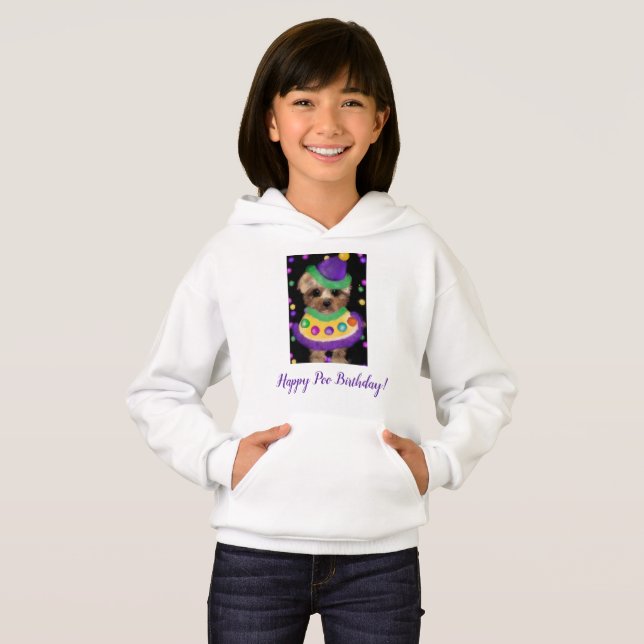 MINI YORKIE POO HOODIE (Vorne ganz)