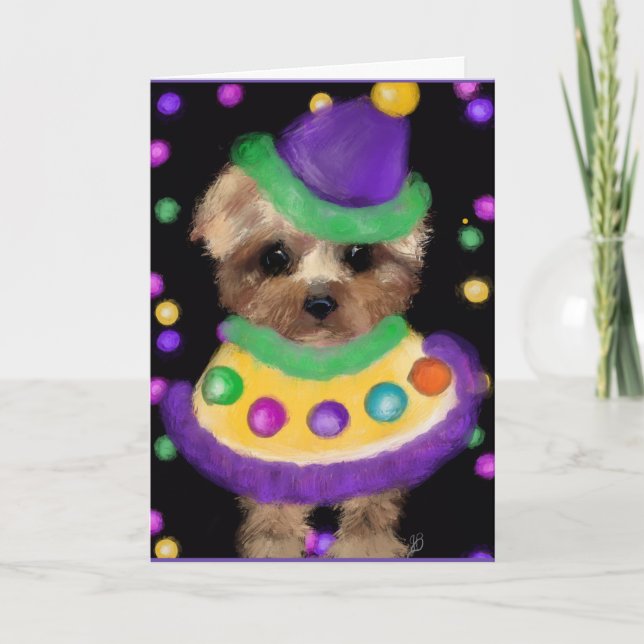 MINI YORKIE POO KARTE (Vorderseite)