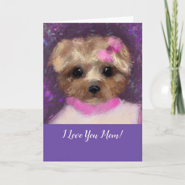 MINI YORKIE POO KARTE (Vorderseite)