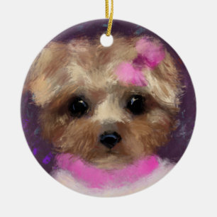 MINI YORKIE POO KERAMIK ORNAMENT