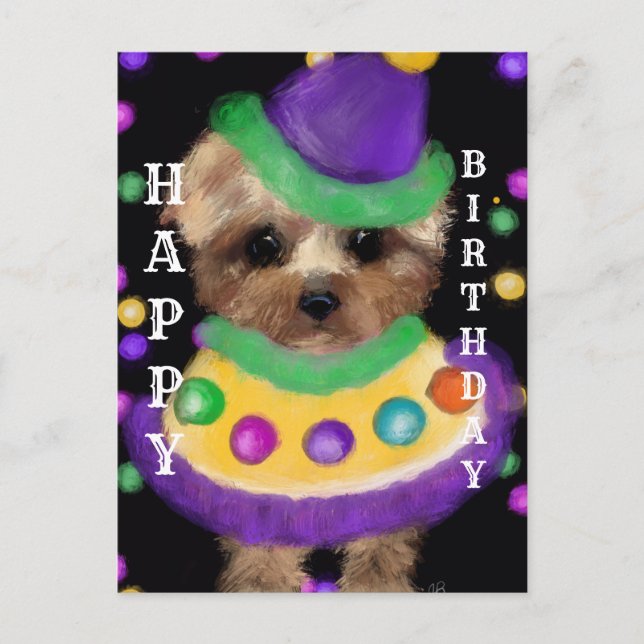 MINI YORKIE POO POSTKARTE (Vorderseite)