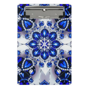 Mini-Zwischenablage mit blauen, weißen Farben Mini Klemmbrett