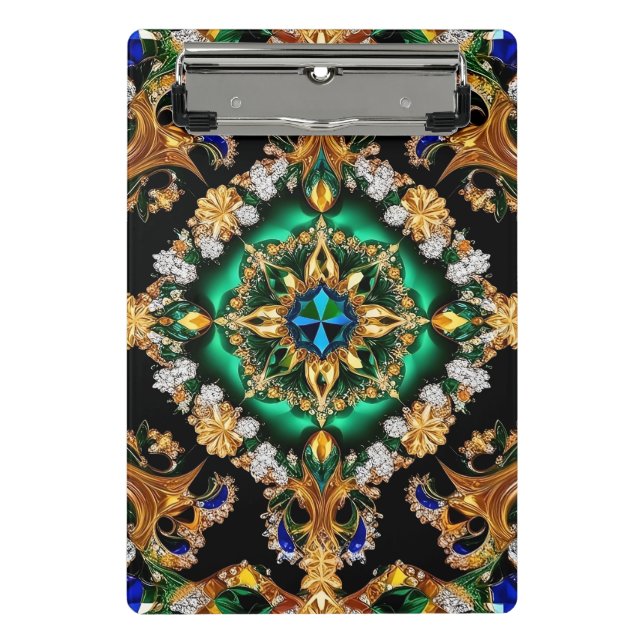 Mini-Zwischenablage mit brasilianischen Farben Mini Klemmbrett (Vorderseite)