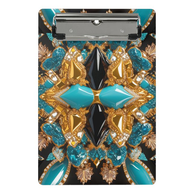 Mini-Zwischenablage mit den Bahamas-Farben Mini Klemmbrett (Vorderseite)