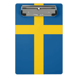 Mini-Zwischenablage mit der Flagge Schwedens Mini Klemmbrett