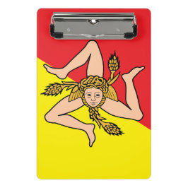 Mini-Zwischenablage mit der Flagge Siziliens, Ital Mini Klemmbrett