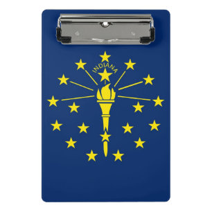 Mini-Zwischenablage mit der Flagge von Indiana Sta Mini Klemmbrett
