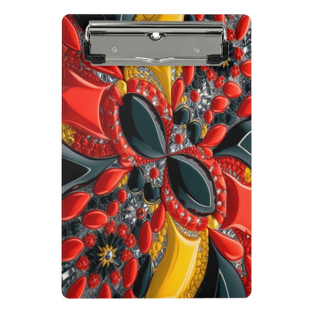 Mini-Zwischenablage mit deutschen Farben Mini Klemmbrett (Vorderseite)