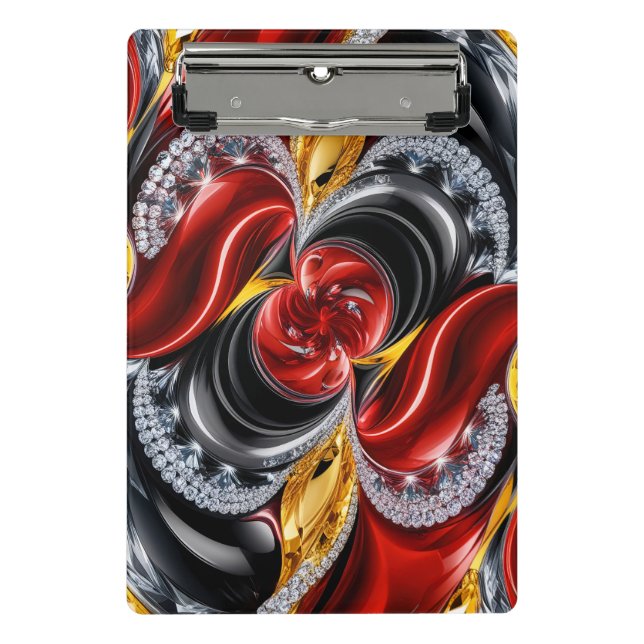 Mini-Zwischenablage mit deutschen Farben Mini Klemmbrett (Vorderseite)