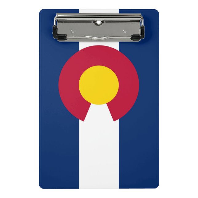 Mini-Zwischenablage mit Flagge Colorado, USA Mini Klemmbrett (Vorderseite)