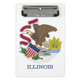 Mini-Zwischenablage mit Flagge des Illinois-Staat, Mini Klemmbrett