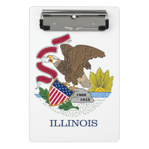 Mini-Zwischenablage mit Flagge des Illinois-Staat, Mini Klemmbrett