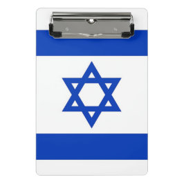 Mini-Zwischenablage mit Flagge Israels Mini Klemmbrett