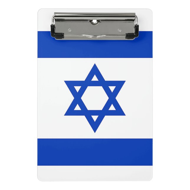 Mini-Zwischenablage mit Flagge Israels Mini Klemmbrett (Vorderseite)