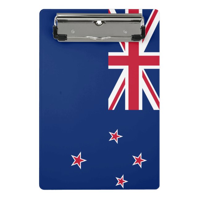 Mini-Zwischenablage mit Flagge Neuseelands Mini Klemmbrett (Vorderseite)