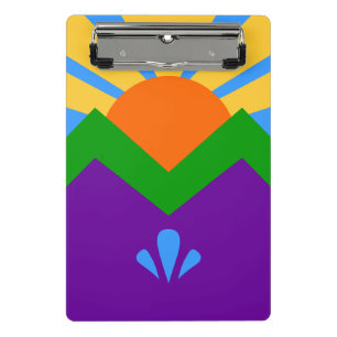 Mini-Zwischenablage mit Flagge von Manitou Springs Mini Klemmbrett