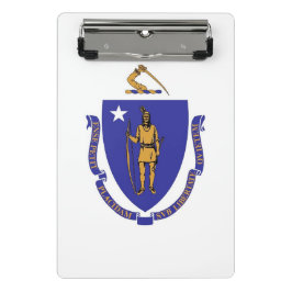 Mini-Zwischenablage mit Flagge von Masachusetts, U Mini Klemmbrett