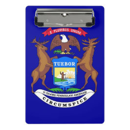Mini-Zwischenablage mit Flagge von Michigan, USA Mini Klemmbrett