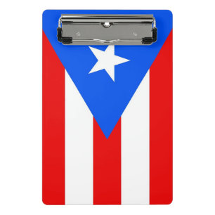 Mini-Zwischenablage mit Flagge von Puerto Rico, US Mini Klemmbrett