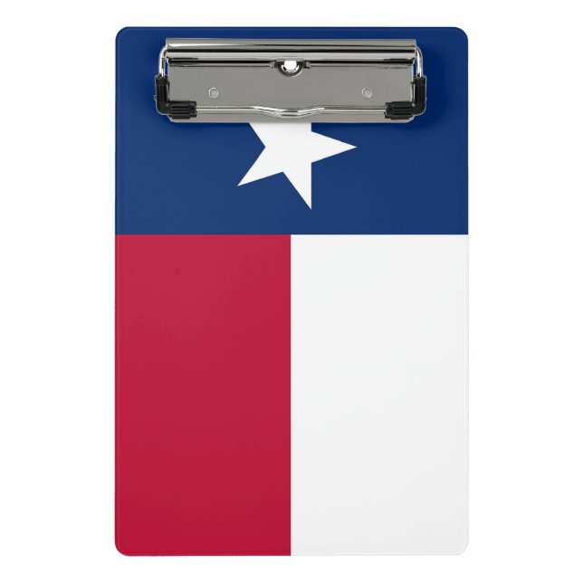 Mini-Zwischenablage mit Flagge von Texas, USA Mini Klemmbrett (Vorderseite)