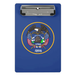 Mini-Zwischenablage mit Flagge von Utah, USA Mini Klemmbrett