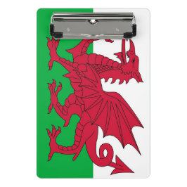 Mini-Zwischenablage mit Flagge von Wales, Vereinig Mini Klemmbrett