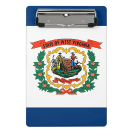 Mini-Zwischenablage mit Flagge von West Virginia,  Mini Klemmbrett