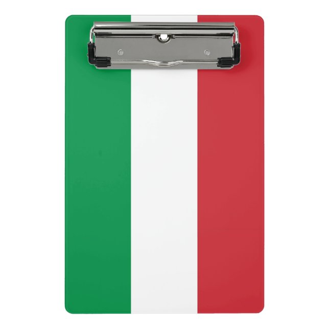 Mini-Zwischenablage mit italienischer Flagge Mini Klemmbrett (Vorderseite)