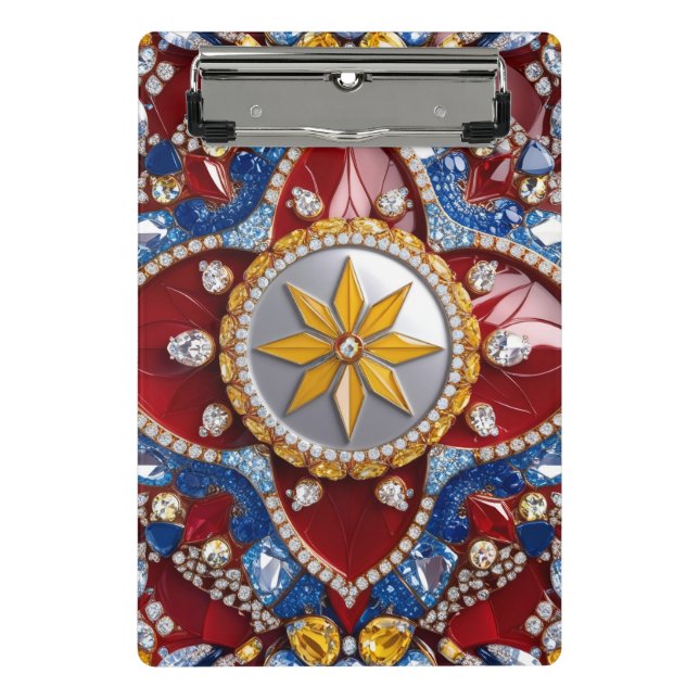 Mini-Zwischenablage mit kolumbianischen Farben Mini Klemmbrett (Vorderseite)