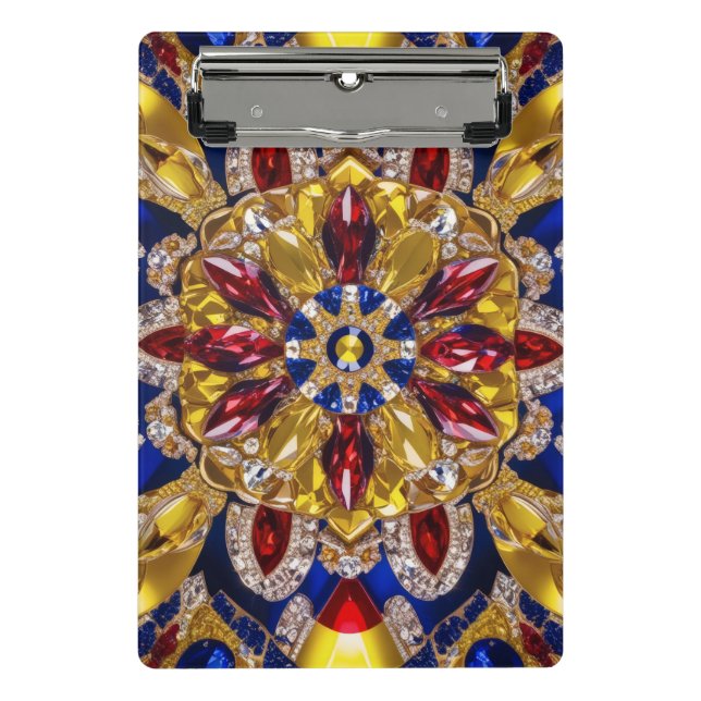 Mini-Zwischenablage mit Kolumbien-Farben Mini Klemmbrett (Vorderseite)