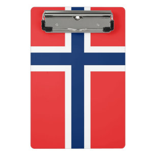 Mini-Zwischenablage mit norwegischer Flagge Mini Klemmbrett
