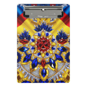 Mini-Zwischenablage mit rumänischen Farben Mini Klemmbrett