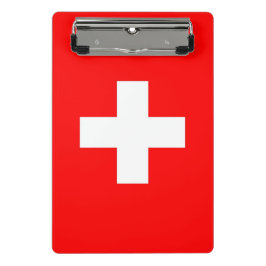 Mini-Zwischenablage mit Schweizer Flagge Mini Klemmbrett