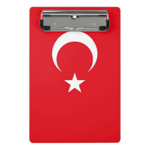 Mini-Zwischenablage mit türkischer Flagge Mini Klemmbrett