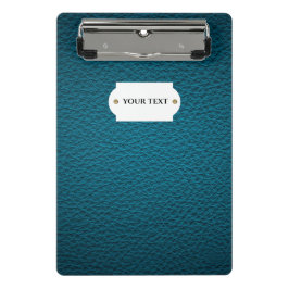 Mini-Zwischenwand aus blauem Leder Mini Klemmbrett