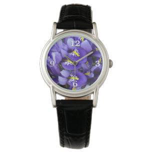 Miniatur Blue Irises Frühblut Armbanduhr