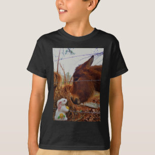 Miniatur Brown Pferd & Ostersonne T-Shirt