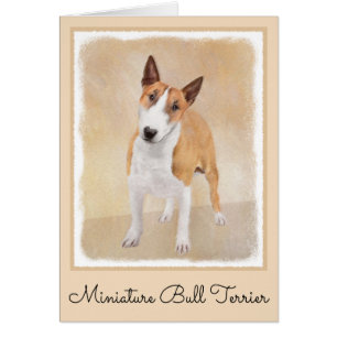 Miniatur Bull Terrier Malerei - Niedlich Original 