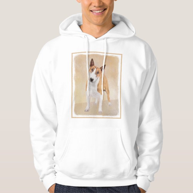 Miniatur Bull Terrier Malerei - Niedlich Original  Hoodie (Vorderseite)