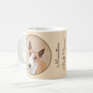 Miniatur Bull Terrier Malerei - Niedlich Original  Kaffeetasse