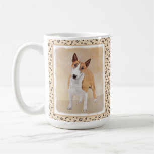 Miniatur Bull Terrier Malerei - Niedlich Original  Kaffeetasse