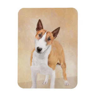 Miniatur Bull Terrier Malerei - Niedlich Original  Magnet