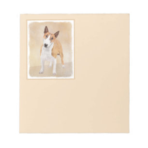 Miniatur Bull Terrier Malerei - Niedlich Original  Notizblock