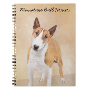 Miniatur Bull Terrier Malerei - Niedlich Original  Notizblock