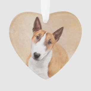 Miniatur Bull Terrier Malerei - Niedlich Original Ornament
