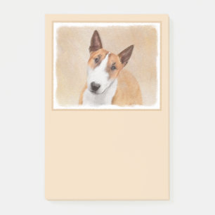 Miniatur Bull Terrier Malerei - Niedlich Original Post-it Klebezettel