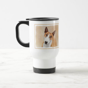 Miniatur Bull Terrier Malerei - Niedlich Original  Reisebecher