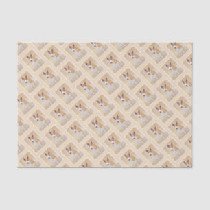 Miniatur Bull Terrier Malerei - Niedlich Original  Seidenpapier